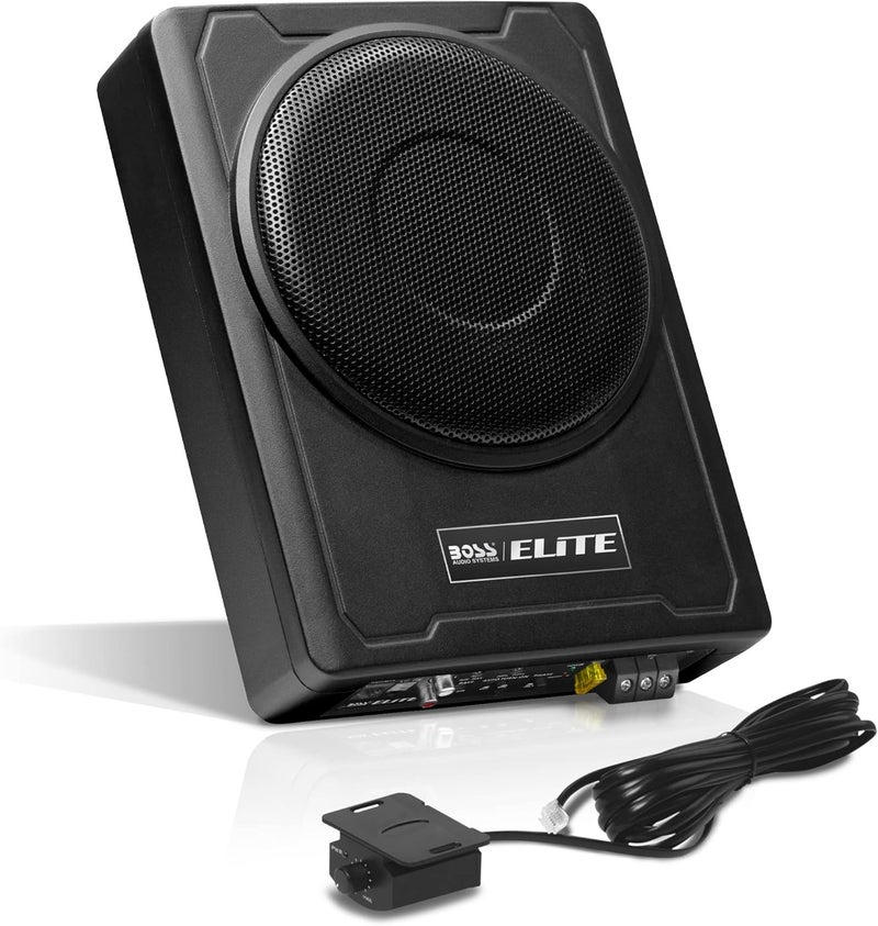 BOSS Audio Systems SLIM8 Elite Series 8 Inch Powered Car Subwoofer - Low Profile with Remote Control - Image 1