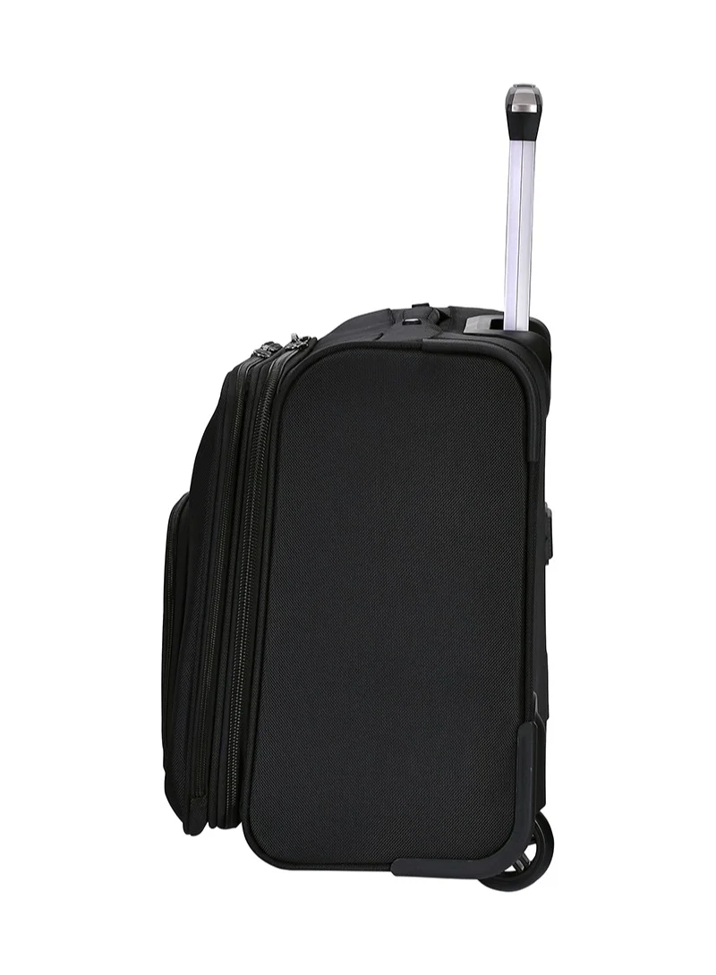eminent Water Repellent Multi Compartment Unisex Pilot Case Trolley for Business Travel and Office V135 Black