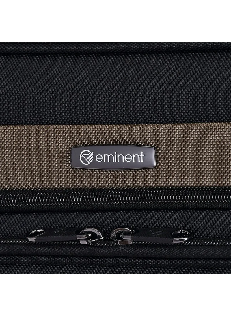 eminent Water Repellent Multi Compartment Unisex Pilot Case Trolley for Business Travel and Office V135 Black