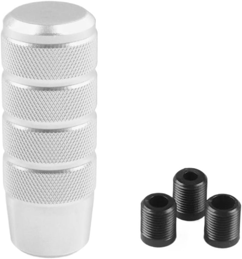 Shifter Knob Sliver Non-Slip Gear Shift Knob Manual Transmission Aluminum knurled Shifter Lever Knob - Image 1