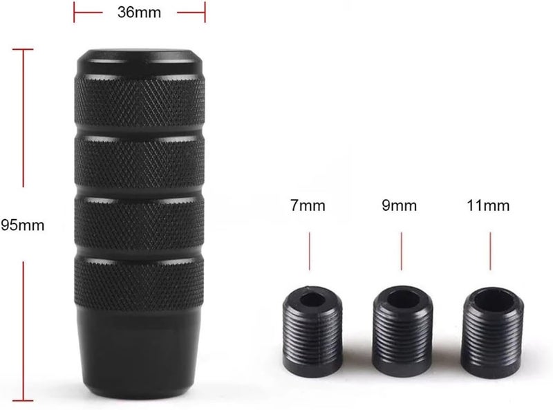 Shifter Knob Sliver Non-Slip Gear Shift Knob Manual Transmission Aluminum knurled Shifter Lever Knob - Image 3