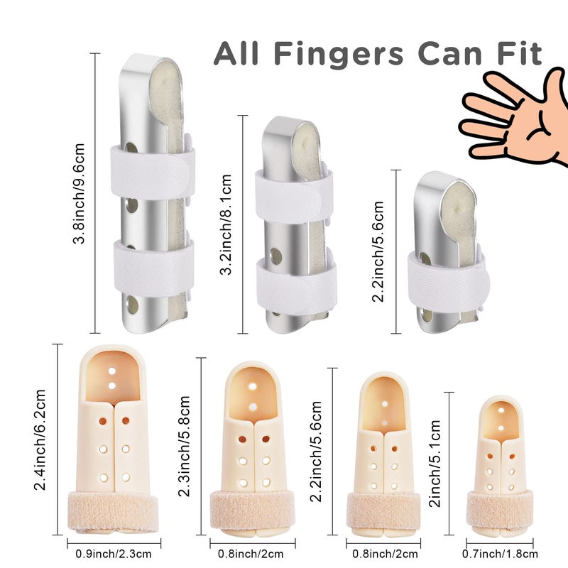 Sopito Finger Splint, 7PCS Finger Support Brace Stabilizer for Straightening Arthritis Knuckle Immobilization - Image 3