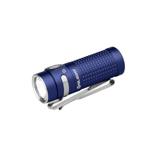OLIGHT Baton4 Rechargeable EDC Flashlight, Bright LED Flashlight 1300 Lumens with Charging Cable, IPX8 Waterproof, 6 Adjustable Modes Handheld Light for Home, Camping, and Emergencies (Regal Blue) - Image 1