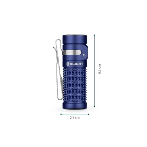 OLIGHT Baton4 Rechargeable EDC Flashlight, Bright LED Flashlight 1300 Lumens with Charging Cable, IPX8 Waterproof, 6 Adjustable Modes Handheld Light for Home, Camping, and Emergencies (Regal Blue) - Image 3