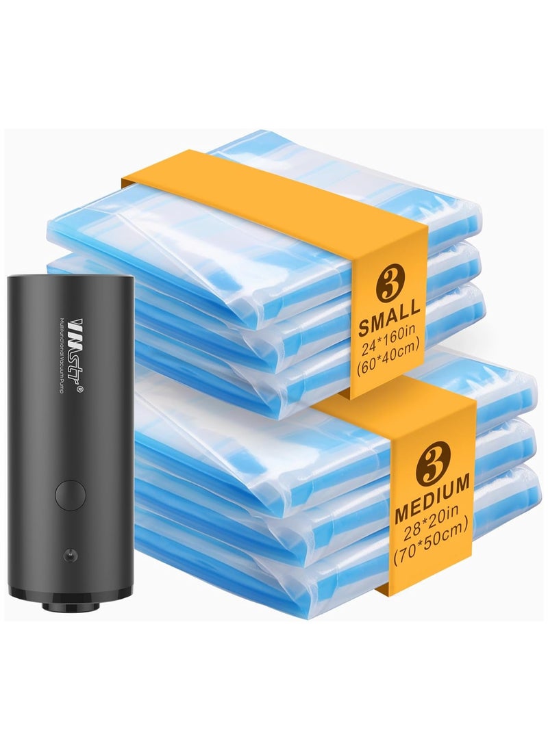 VMstr VMstr Travel Vacuum Storage Bags with Electric Pump Medium Small Space Saver Bags for Travel and Home Use  - Image 1