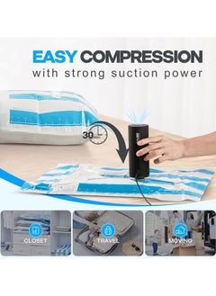 VMstr VMstr Travel Vacuum Storage Bags with Electric Pump Medium Small Space Saver Bags for Travel and Home Use  - Image 2