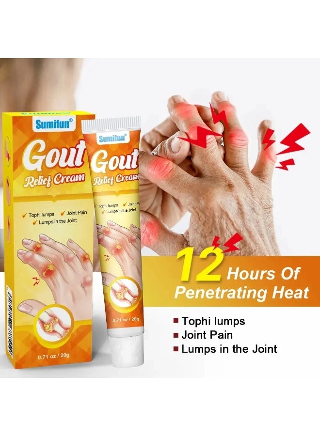 Sumifun Gout Relief Cream 20g, Treat Bunion Hallux Valgus Corrector Pain Relief Ointment Foot Toe Swelling Ache Plaster. - Image 2