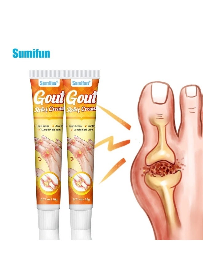 Sumifun Gout Relief Cream 20g, Treat Bunion Hallux Valgus Corrector Pain Relief Ointment Foot Toe Swelling Ache Plaster. - Image 3