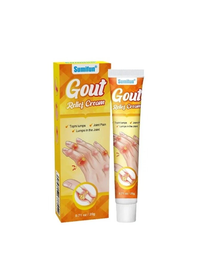 Sumifun Gout Relief Cream 20g, Treat Bunion Hallux Valgus Corrector Pain Relief Ointment Foot Toe Swelling Ache Plaster. - Image 1