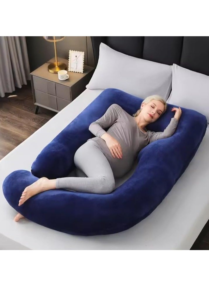 Arabest Pregnancy Pillow, 58'' inches Long Maternity Pillow, G Shape Full Body Support, Removable and Washable Velvet Cover Complete Support for Back, Hips, Legs, Belly  - Image 1