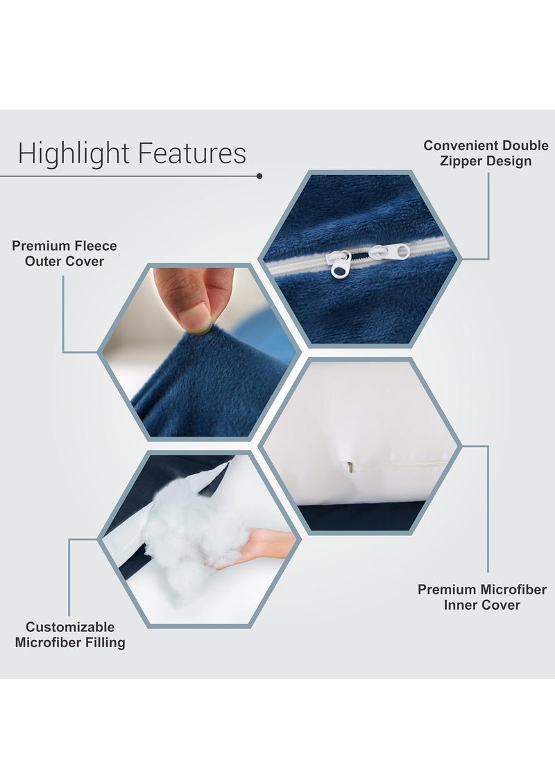 Arabest Pregnancy Pillow, 58'' inches Long Maternity Pillow, G Shape Full Body Support, Removable and Washable Velvet Cover Complete Support for Back, Hips, Legs, Belly  - Image 4