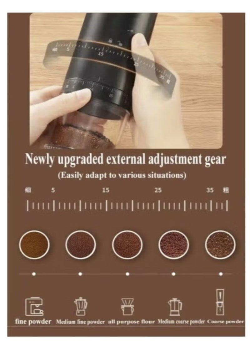 دينكس مطحنة قهوة كهربائية محمولة قابلة لإعادة الشحن من النوع C بقوة 13 وات - Image 4