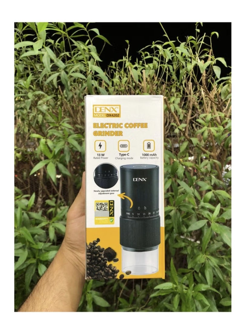 دينكس مطحنة قهوة كهربائية محمولة قابلة لإعادة الشحن من النوع C بقوة 13 وات - Image 3
