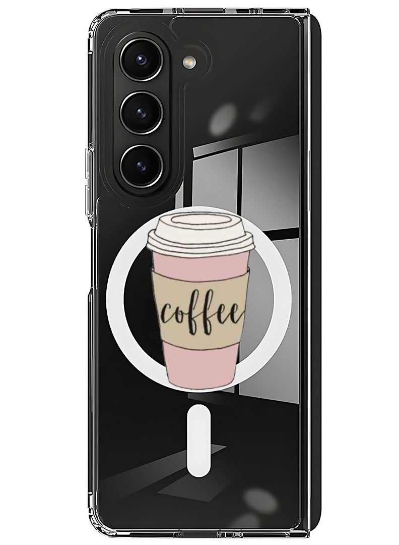 Theodor Magnetic Case for Samsung Galaxy Z Fold 6 Compatible with MagSafe Wireless Charging, Shockproof Phone Bumper Cover Coffee (2)  - Image 1