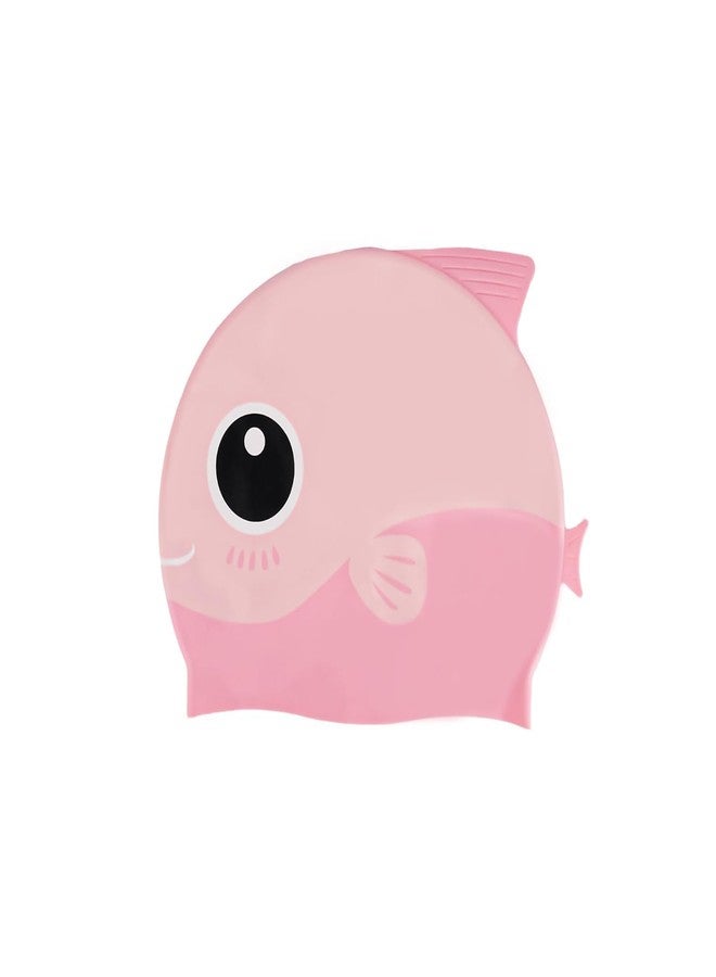 Shifter Swimming Cap for Kids Silicone Swimming Caps for Toddlers Unisex Swim Cap for Boys, Girls and Kids Swim Cap for Swimming Head Cap Kids 4 5 6 7 8 9 10 Years Silicone Easy Fit (Pink) - Image 3