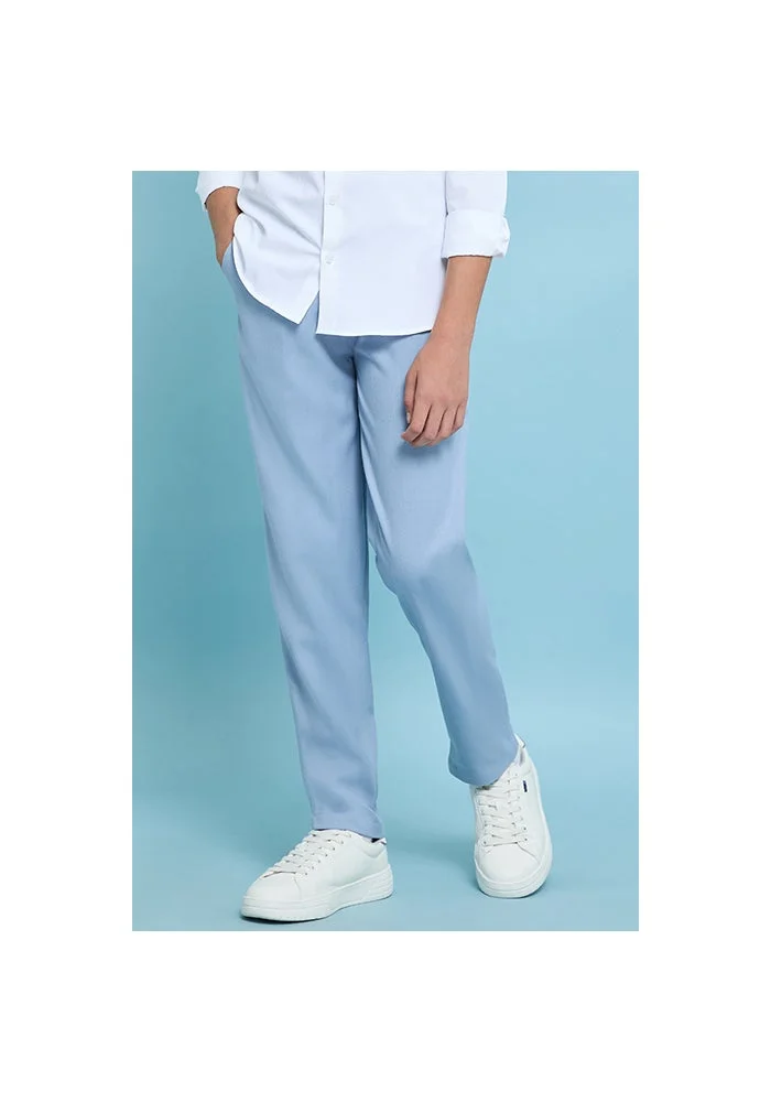 R&b Solid Pants with Button Closure