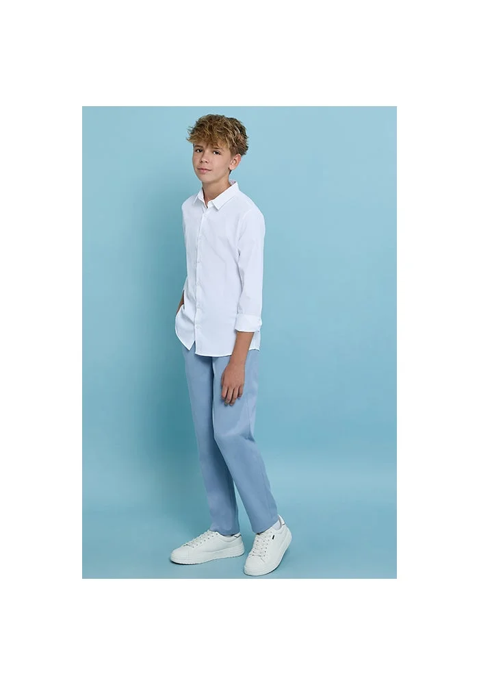 R&b Solid Pants with Button Closure