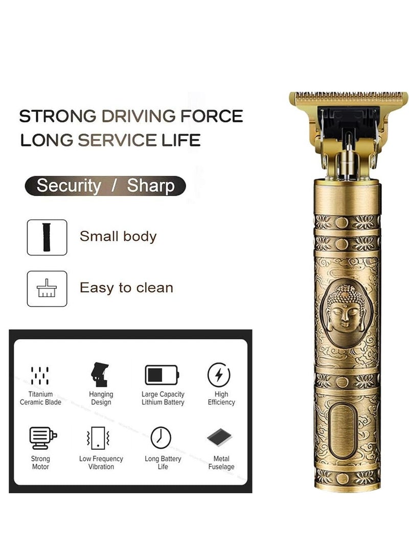 ELTRAZONE Trimmer for Men Hair Zero Gapped Clipper Professional Cordless Haircut Electric USB Charging Beard Trimmer for Men Wireless Rechargeable Personal Hair Men Grooming Beard Liner - Image 4