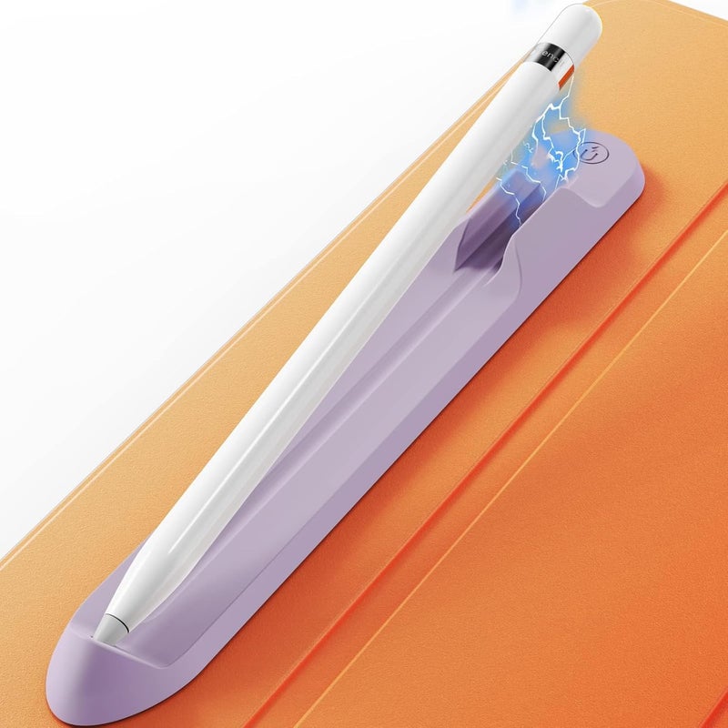 KASTWAVE Magnetic iPencil Holder for Apple Pencil, Pro, 1st/2nd Gen [Strong Adhesive] Sticker for iPad Pen & Stylus, Accessories for iPad Stylus Pens (Lavender) - Image 1