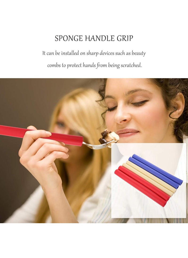 6pcs Foam Tubing Utensil Padding Handles Grips Cutlery Gripping Tool Spoon Fork Round Sponge Handle Sleeve for Disabled Elderly