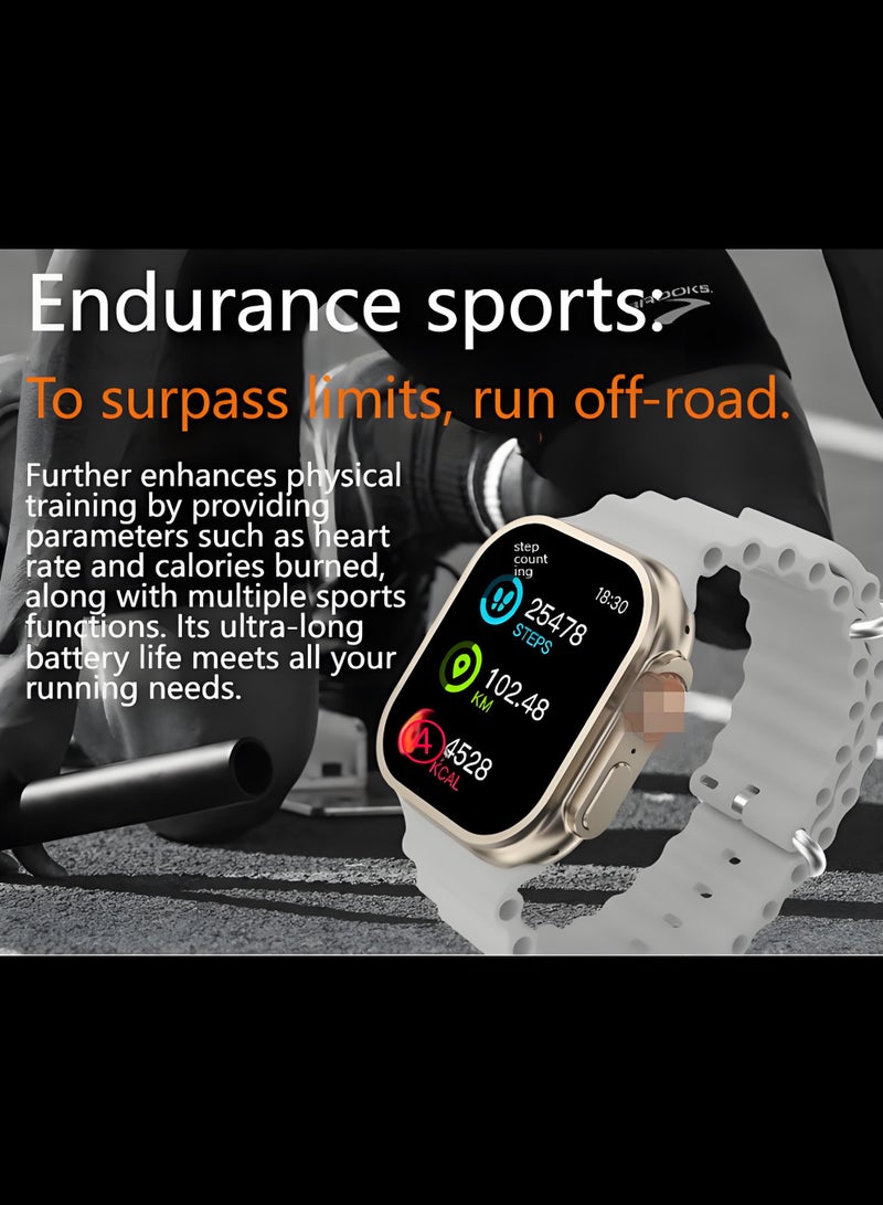 ساعة ذكية مرطبة، هاتف بلوتوث، معدل ضربات القلب، جهاز تحكم عن بعد، تصوير، أوضاع رياضية متعددة، ساعة رمادية فاتحة - Image 4