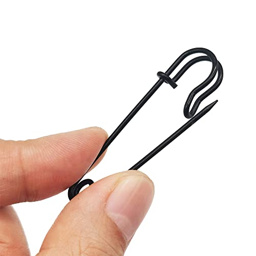 Alamic Safety Pins Brooches 2 inch/50mm Heavy Duty Blanket Pins for Blankets, Crafts, Kilts, Skirts, Sweaters, Shawls - 30 Pack (2 Inch/50mm, Black) - Image 3