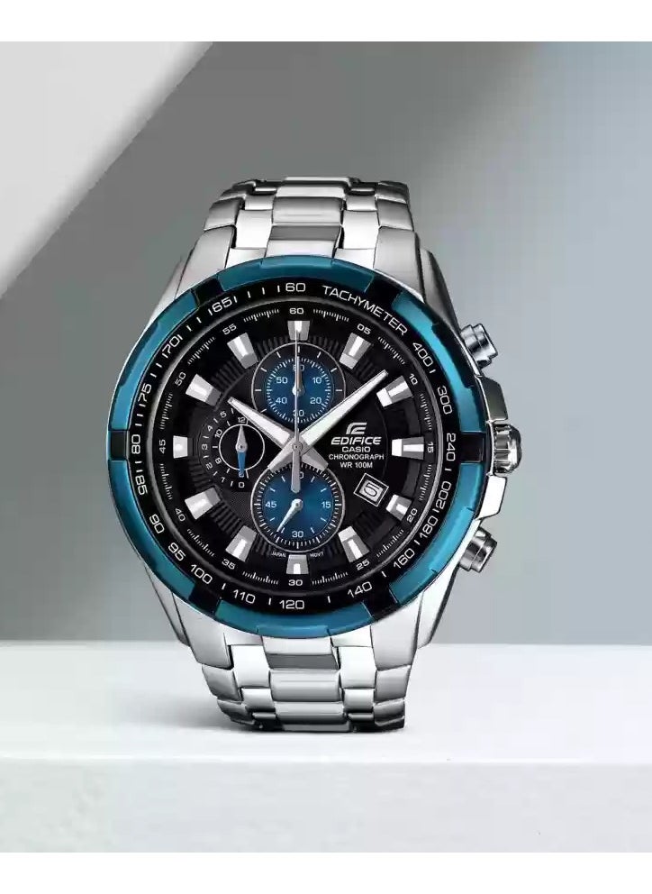 CASIO - CASIO EF-539D-1A2VDF Edifice EF-539D-1A2VUDF Black Dial Silver Stainless - Image 1