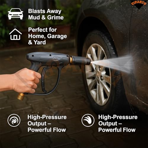 VIPARTH Pressure Washer Gun for Car Wash, Floor Cleaning | Free Inlet Filter | with Safety Lock | Suitable for Every Pressure Washer | Universal Fitting | Washer Gun | M22 | Pack of 1 - Image 5