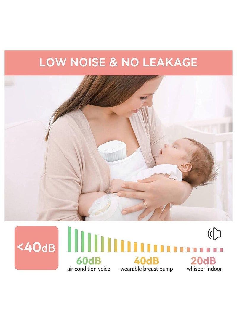 MIXDE Electric Breast Pump Wearable Hands Free Breastfeeding Pump with 3 Modes & 9 Levels,LCD Display and Memory Function Portable Cordless Milk Pump Quiet Painless & Rechargeable - Image 5