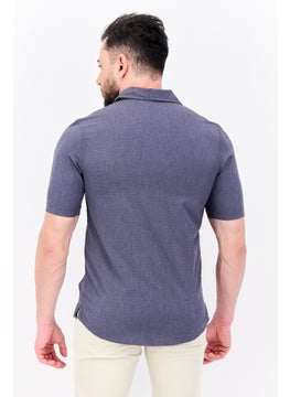 Avalanche Men Regular Fit Heather Short Sleeves Casual Shirt, Dark Grey  - Image 3
