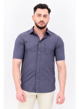 Avalanche Men Regular Fit Heather Short Sleeves Casual Shirt, Dark Grey  - Image 1