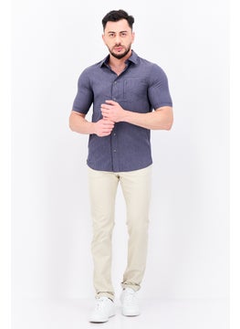 Avalanche Men Regular Fit Heather Short Sleeves Casual Shirt, Dark Grey  - Image 4