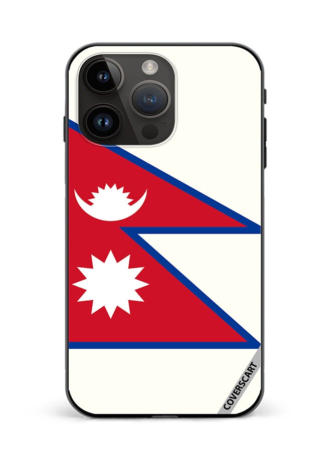 COVERSCART Protective Case Cover For Apple iPhone 15 Pro Max Nepal Flag Design Multicolour - Image 1
