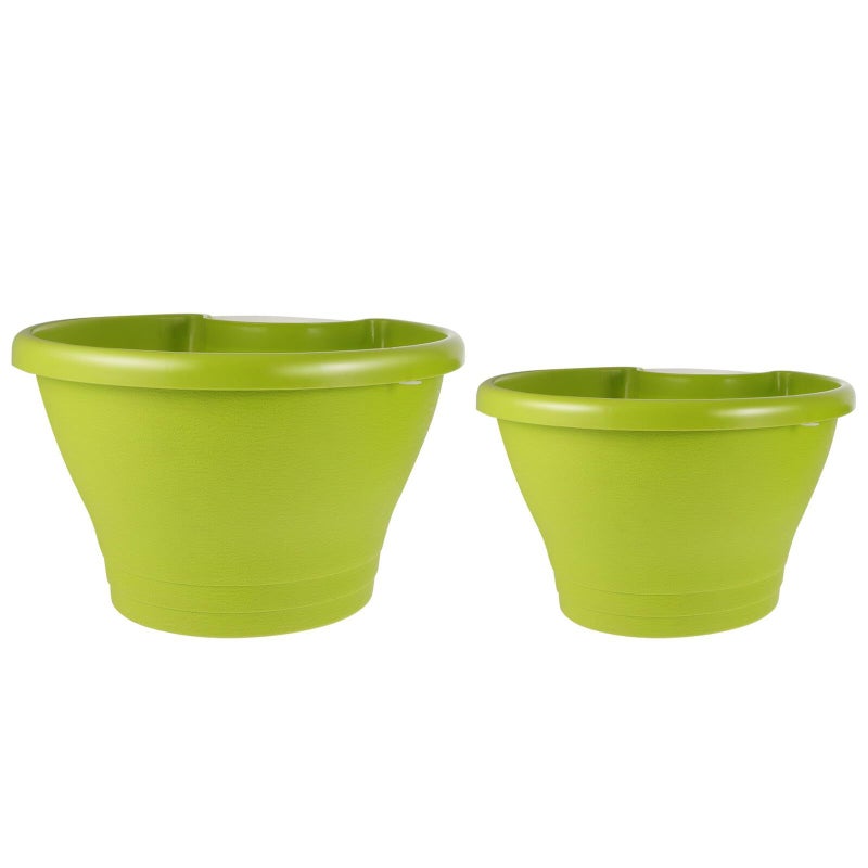 Balacoo 2 Pcs Hanging Wall Planters for Balcony Green Vertical Pipe Mounted Containers - Image 2