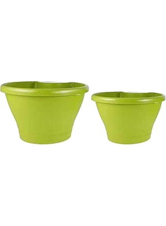 Balacoo 2 Pcs Hanging Wall Planters for Balcony Green Vertical Pipe Mounted Containers - Image 1