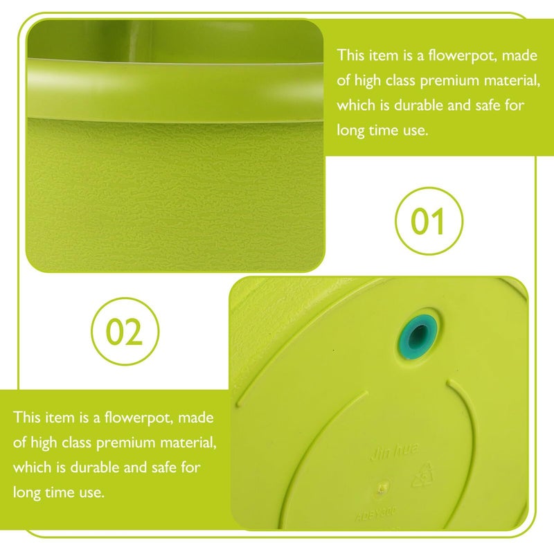 Balacoo 2 Pcs Hanging Wall Planters for Balcony Green Vertical Pipe Mounted Containers - Image 4