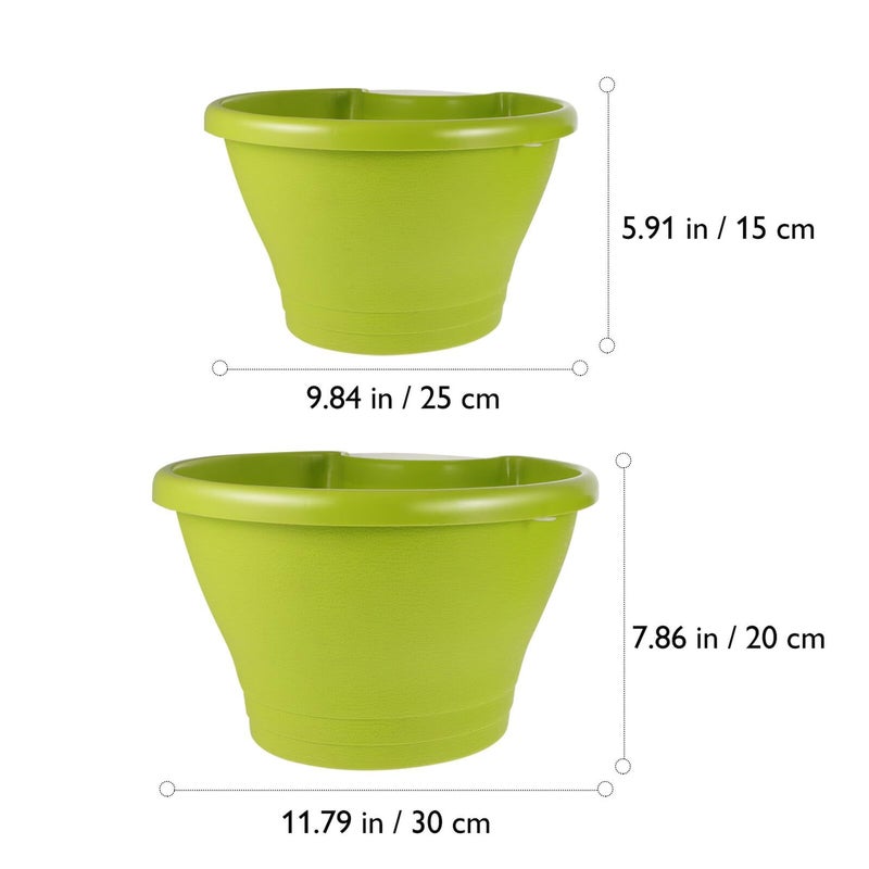 Balacoo 2 Pcs Hanging Wall Planters for Balcony Green Vertical Pipe Mounted Containers - Image 3