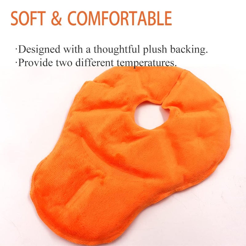 coldchill Reusable Breast Therapy Pack, Breast Ice Packs, Breastfeeding Essentials, for Breastfeeding Relief, Nursing Pain, Engorgement, Swelling Augmentation, Mastitis, Mastectomy Recovery, 2 Pack Orange - Image 3