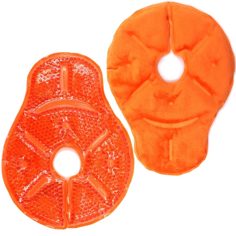 coldchill Reusable Breast Therapy Pack, Breast Ice Packs, Breastfeeding Essentials, for Breastfeeding Relief, Nursing Pain, Engorgement, Swelling Augmentation, Mastitis, Mastectomy Recovery, 2 Pack Orange - Image 1