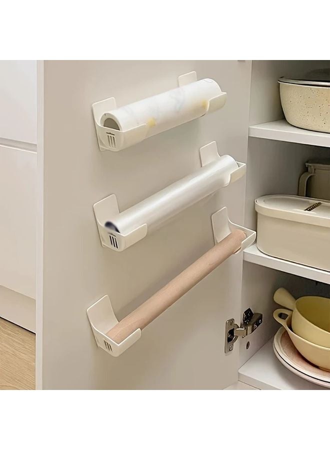 Grey 2pcs Adjustable No Drill Kitchen Storage Rack Plastic Organizer Box - Image 3