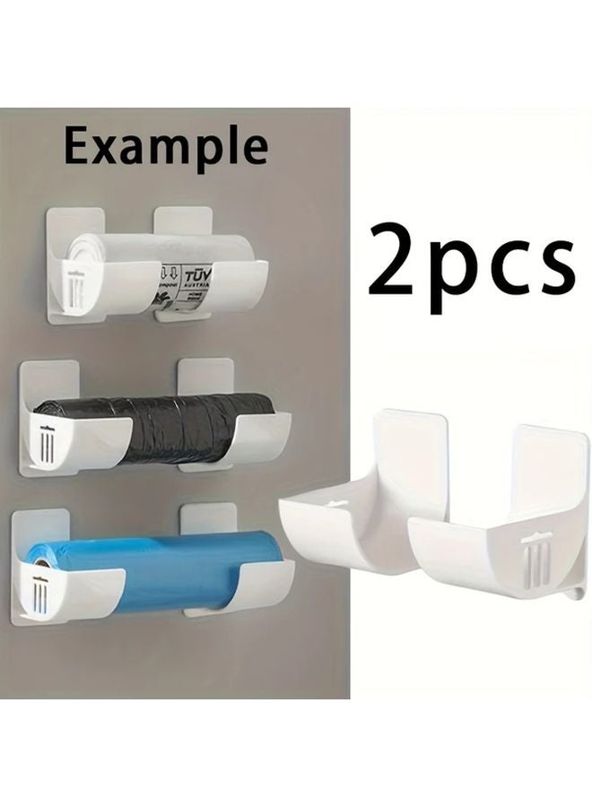 Grey 2pcs Adjustable No Drill Kitchen Storage Rack Plastic Organizer Box - Image 2