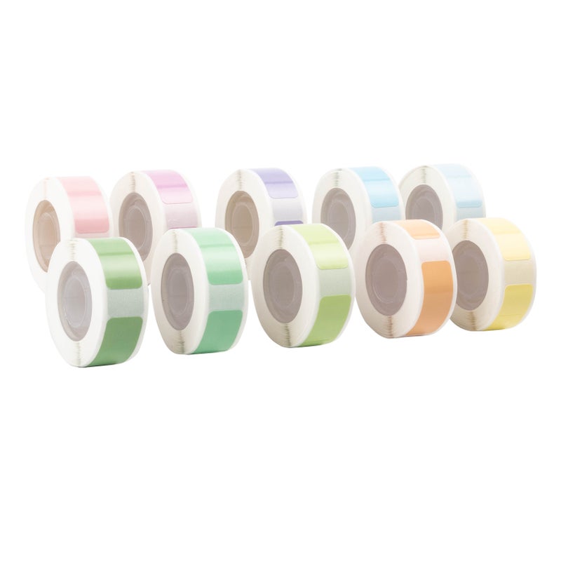 AIMO 10pcs Thermal Label Paper Roll for Q30 Label Maker Thermal Printer Continuous Adhesive Tag Waterproof Tear Oil-Proof Barcode Price Name Blank 12mm*30mm 160pcs/roll - Image 1