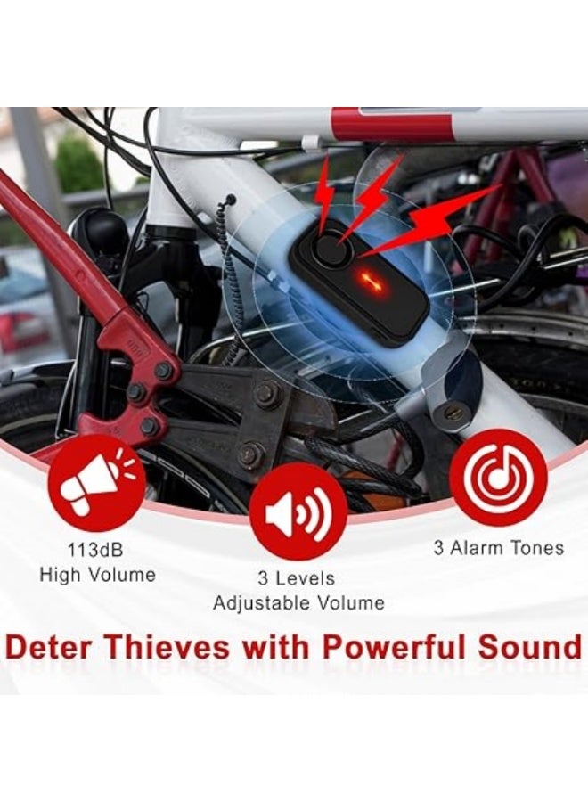 M MIAOYAN Car anti-theft alarm system, 113dB simulated car alarm, car motion alarm, vehicle security alarm, car vibration warning, interior safety red LED indicator, IP66 waterproof. - Image 5