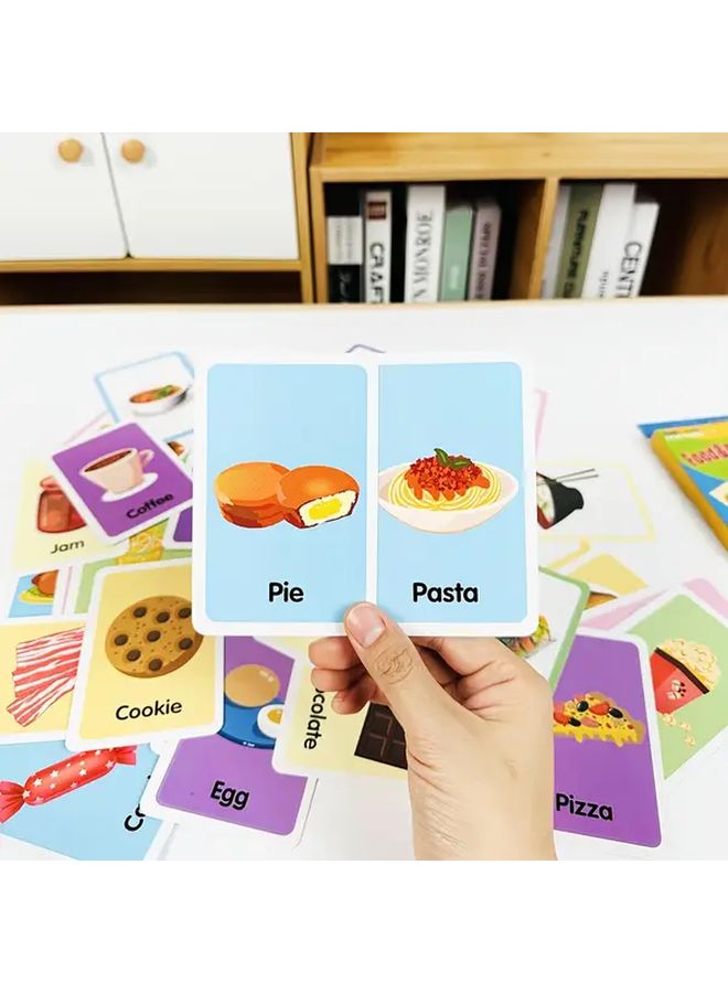 36 Pack Double Sided Food Drinks Cognition Cards Alphabet Phonics Learning Set - Image 4