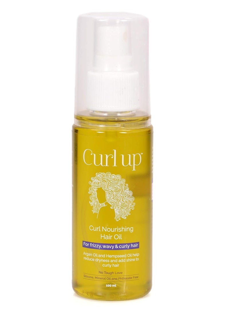 Curl Up Curl Nourishing Hair Oil -Light 100 ML  - Image 1