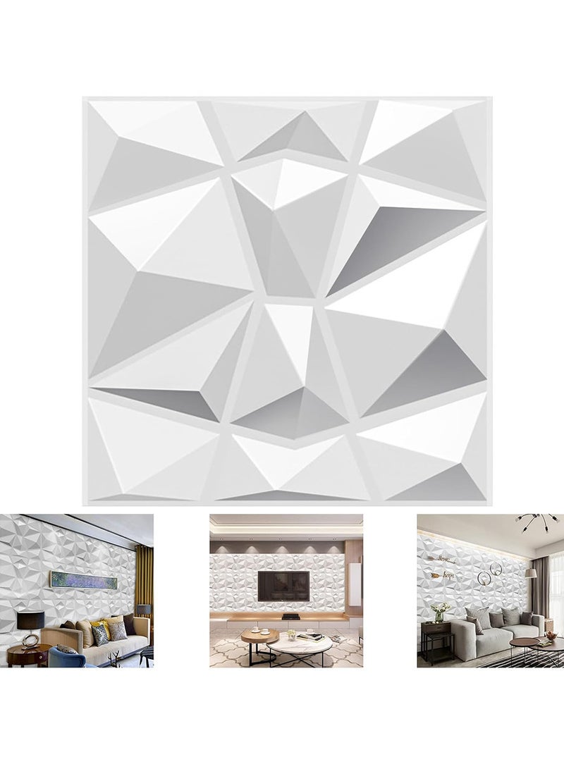 رات سو قطعة واحدة من لوح حائط ثلاثي الأبعاد بتصميم ألماسي، بحجم 30 سم × 30 سم، مناسب لتزيين المنزل والمكتب - Image 1