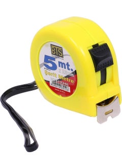 BTS Tape Measure 25 mm x 5 M Yellow with Lockable Strap 