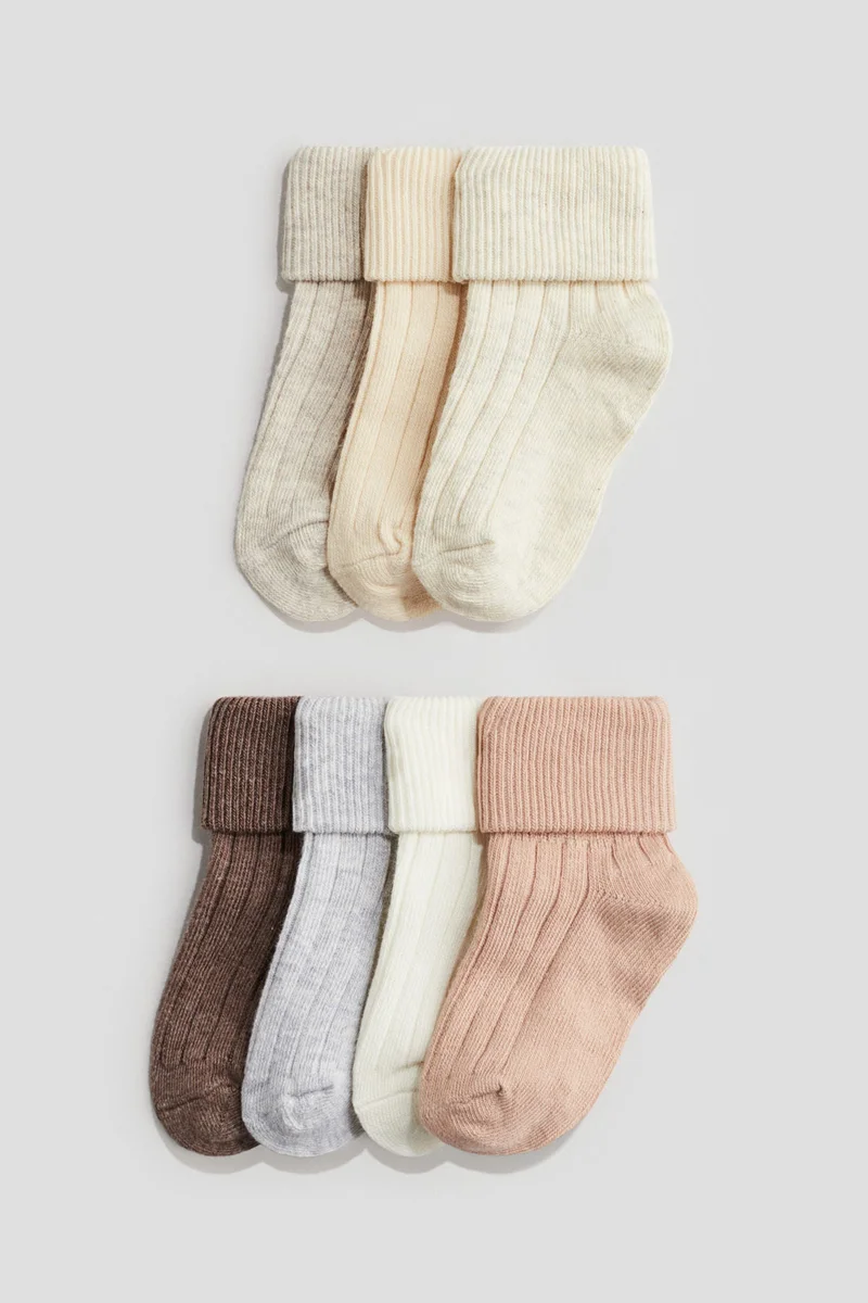 H&M 7-pack cotton-blend socks