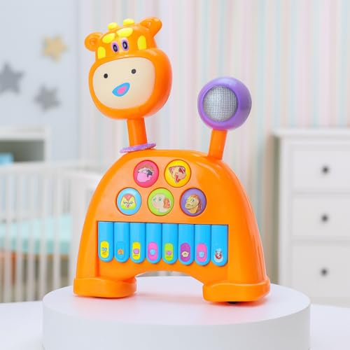 Storio Musical Light & Sound Cow Piano with 5 Modes of Animal Sound (Colour May Vary)| Soothing Melodies| Interactive Modes| Spinning Wheel | Ideal Gifting Option - Image 1