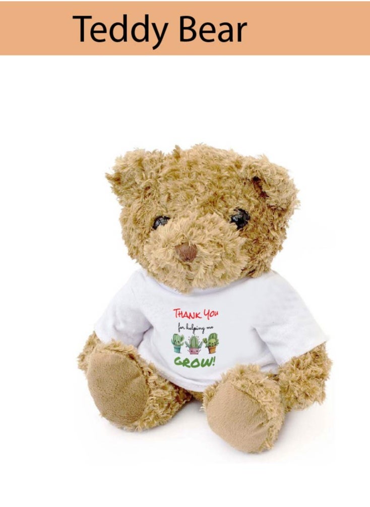 PRINTSHOP4ME - Teacher's Day Pack of 3 Combo Pack - Glass Bottle, Teddy Bear and Greeting Card - Reusable Bottle - Teacher's Day Gift Set - Gift for World Teachers Day - Image 1